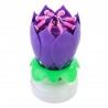 Candela di compleanno girevole a forma di loto con 8 piccole candele & canzone di buon compleanno