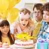Candela di compleanno girevole a forma di loto con 8 piccole candele & canzone di buon compleanno