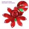 Candela di compleanno girevole a forma di loto con 8 piccole candele & canzone di buon compleanno
