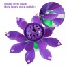 Candela di compleanno girevole a forma di loto con 8 piccole candele & canzone di buon compleanno