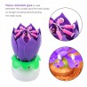 Candela di compleanno girevole a forma di loto con 8 piccole candele & canzone di buon compleanno