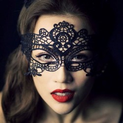 Maschera occhio pizzo nero - festa & carnevale & masquerades 2 pezzi