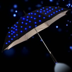 Ombrello da pioggia lungo - con stelle LED lampeggianti
