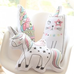 Unicorn, gatto e cuscino a forma di gelato - morbido giocattolo