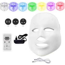7 colori LED luce faccia e collo maschera - trattamento acne - terapia leggera