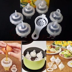 Separatore - fornello a uovo - vaporizzatore - strumento in silicone 7 pezzi