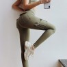 High waisted leggings - slim pants with pocketsPants