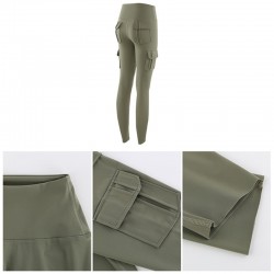 High waisted leggings - slim pants with pocketsPants