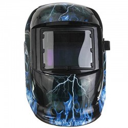 Welding helmet - auto darkening - adjustable - solar - blue flash / skullHelmets