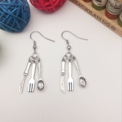 quirky earring - knife fork & spoon cutlery earringEarrings