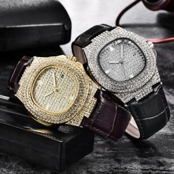 ghiacciato orologio di diamanti - quarzo oro hip hop orologi con micropave cz orologio in acciaio relogio