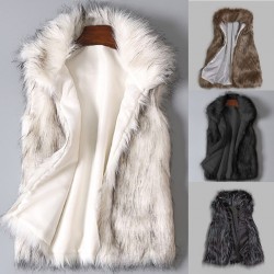 pelliccia sintetica - cappotto in vita donna - giacca donna pelliccia giacca - signore gilet in lana stand collare faux coat
