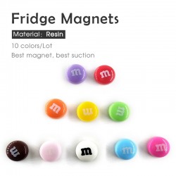 Aimants frigo résine - autocollants magnétiques - 10 pièces