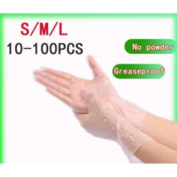Monouso - anti statico - senza polvere - antiolio - guanti protettivi in PVC trasparenti
