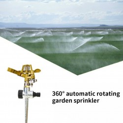 360 degree rotating garden water sprinkler - durable adjustable sprayer - incl. metal standSprinklers