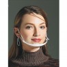 Masque buccal transparent - anti-buée / anti-salive - protège-dents en plastique - lecture labiale