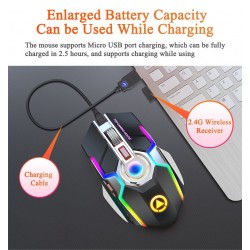 Wireless optical mouse - 1600DPI - USB - 2.0 receiverMouses