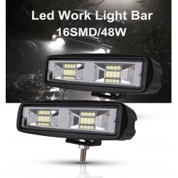 48W - voiture Led fog lights - spot-beam bar for 4x4 trucks - jeep - ATV - SUV - DRL spotlight
