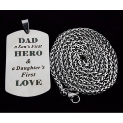 DAD's HERO - Collana in acciaio inox - Festa del papà