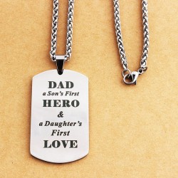DAD's HERO - Collana in acciaio inox - Festa del papà