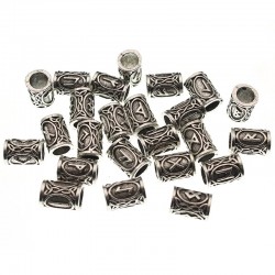 Perle di distanziatore in metallo Viking Runes - 24pcs/Set