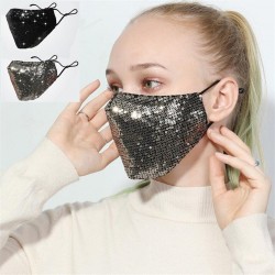 Maschera in cotone alla moda con paillettes - anti-inquinamento - traspirante - protezione