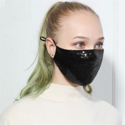 Maschera in cotone alla moda con paillettes - anti-inquinamento - traspirante - protezione