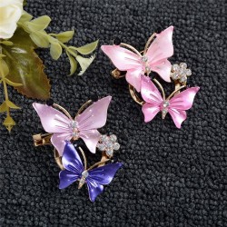 Farfalle doppie - spilla di cristallo elegante