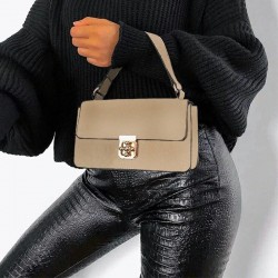 High waisted pencil leather pants - carving printPants