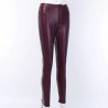 High waisted pencil leather pants - carving printPants