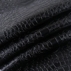 High waisted pencil leather pants - carving printPants