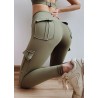 High waisted leggings - slim pants with pocketsPants