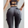 High waisted leggings - slim pants with pocketsPants
