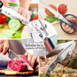 Couteau de cuisine professionnel - outil d'angle fixe - avec 4 whetstone