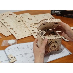 Creativo fai da te - Scatola del tesoro 3D - puzzle in legno - kit di montaggio - 123 pezzi