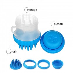 Brosse de nettoyage pour animaux - massage - silicone - douche - accessoires