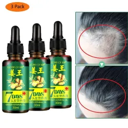 3 pieces - hair growth liquid - ginger essence - 7 days treatmentHair