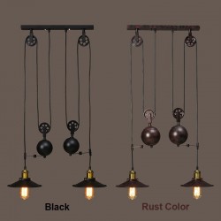 Vintage hanging pulley lamp - 2 / 3 heads - E27 - AC110 - 240VCeiling lights