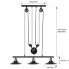 Vintage hanging pulley lamp - 2 / 3 heads - E27 - AC110 - 240VCeiling lights