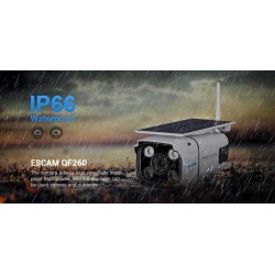 ESCAM QF260 - WiFi - wireless - IP67 - 1080P 2.0MP - solar powered - PIR - caméra de sécurité