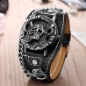 Design crâne - quartz montre - bracelet en cuir - unisexe