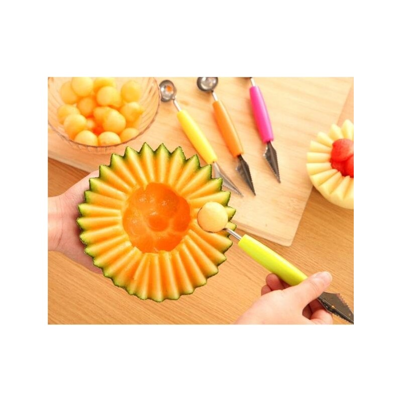 Couteau sculptant des fruits créatifs - cuillère