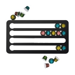 Nespresso coffee capsules holder - tower rack with adhesive tape - rotatableCoffee ware