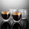 Résistant à la chaleur - Coupe en verre double mur - bière - Espresso - Café