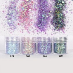 Échelle sirène - Hexagon Glitter - Bling Filling - artisanat de résine - 4pcs