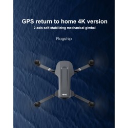 F4 - GPS - 5G - WIFI - 2KM - FPV - 4K - HD Camera - 2 assi - Gimbal - Brushless - pieghevole