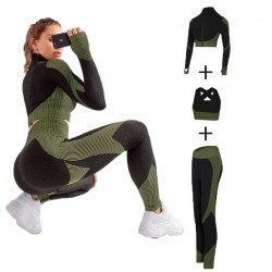 Donne - Set Yoga - Sport - Vestiti palestra - Maniche lunghe