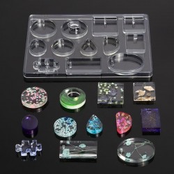Moulage en silicone pour la confection de bijoux en résine - 12 formes