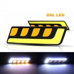 Lampes de voiture DRL - LED - COB - étanche - 12V - 2 pièces