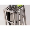 Porte couteaux - 6 trous - rack de rangement en acier inoxydable